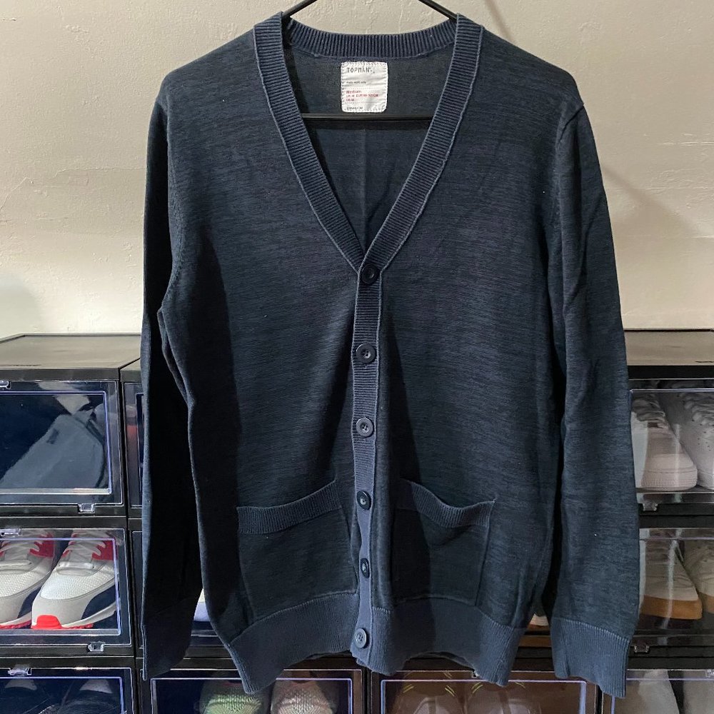 🔥: Topman • Navy • Cardigan • Sweater • M